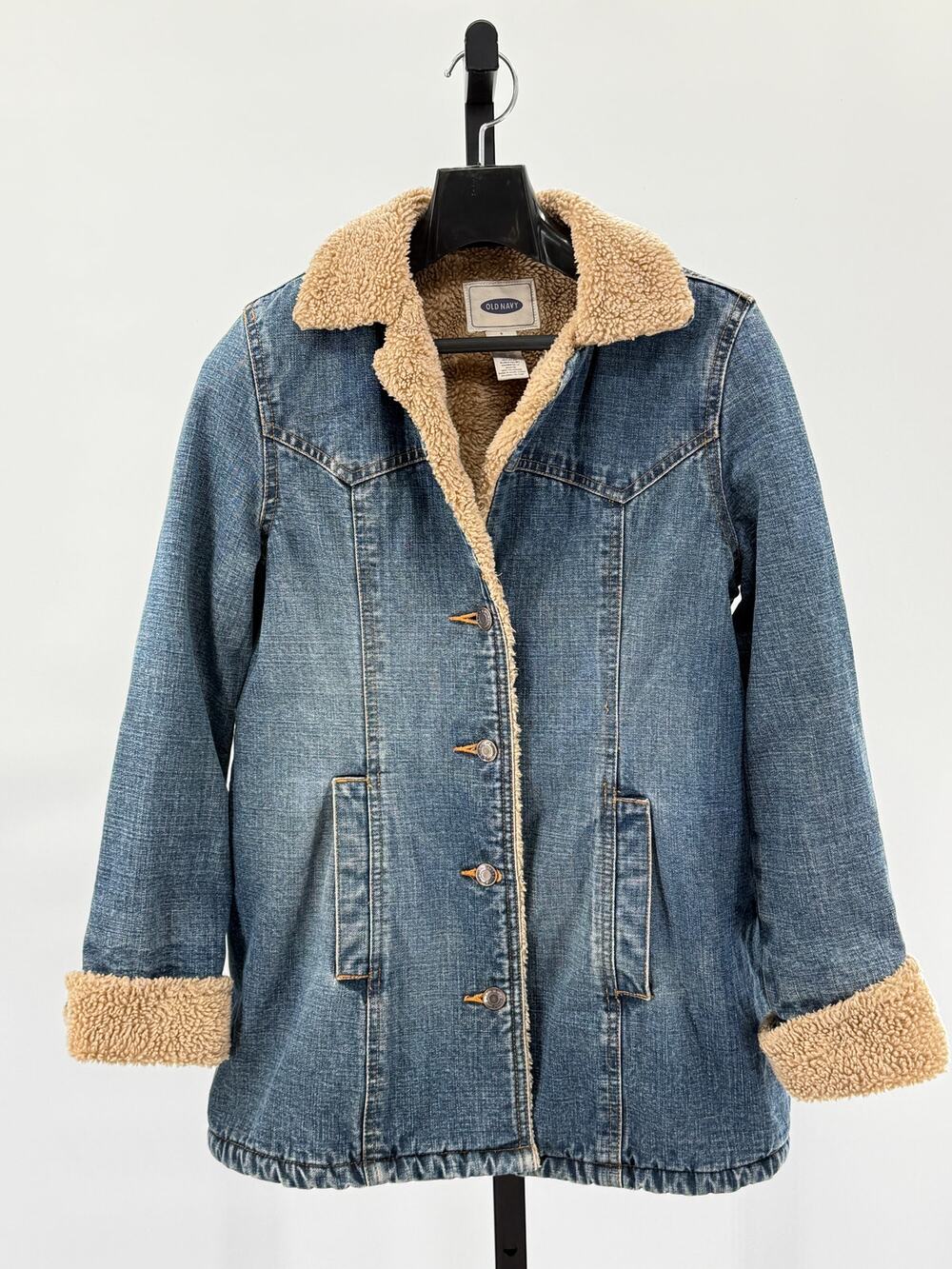 Vtg Old Navy Sherpa Lined Jean Penny Lane Barn S Jacket Chore Utility